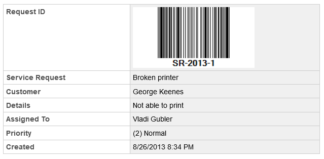 Barcode Print-out